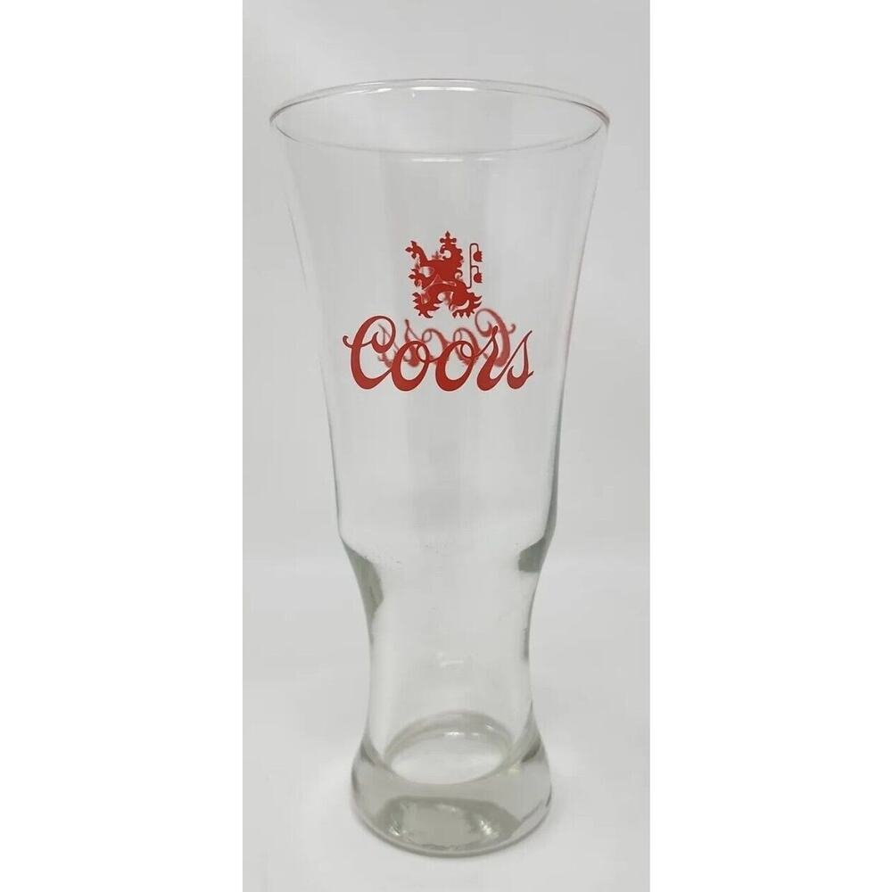 Coors Tall‎ Beer Glasses Unique Shape 16oz 7.75" Tall W5